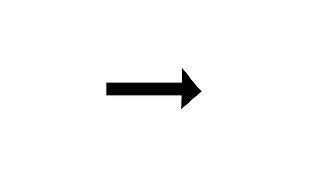 arrows animation 2d video footage with transperancy background or alpha channel