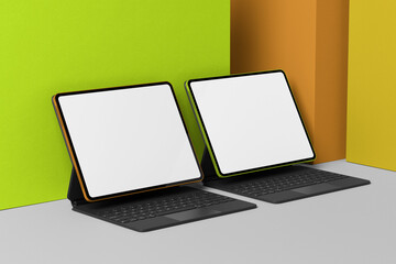 tablet mockup with blank screen