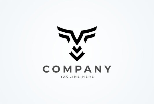 Initial F or FF wing logo design. modern letter F with wing combination. vector illustration