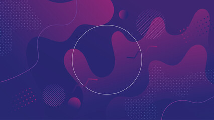 Trendy abstract blue, purple and orange gradient background with geometric circle on dark black Motion illustration. Use for advertising, marketing, presentation, landing page, and sale banner.