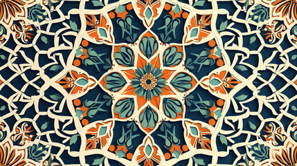Beautiful structure of a repeating pattern in Arabic style