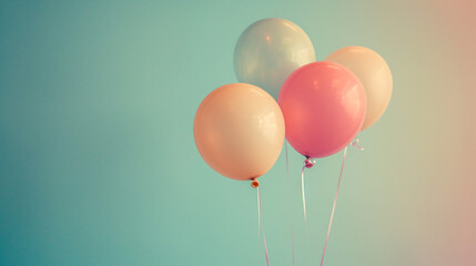 カラフルで楽しいパーティー気分の風船背景