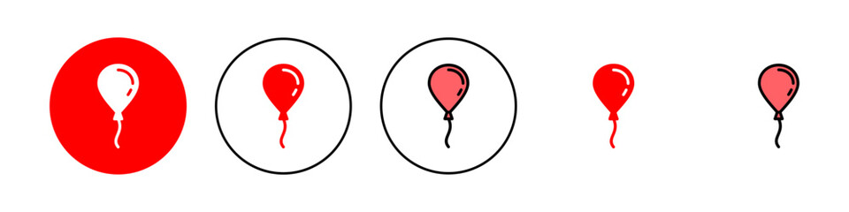 Balloon icon set illustration. Party balloon sign and symbol - obrazy, fototapety, plakaty