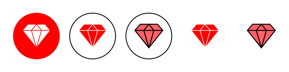 Diamond icon set illustration. diamond gems sign and symbol