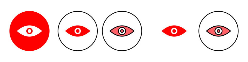 Eye icon set illustration. Eye sign and symbol. Look and Vision icon.