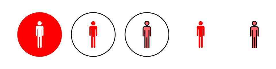 Man icon set illustration. male sign and symbol. human symbol