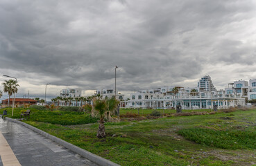 residential complex with white houses on the seashore in Cyprus 6