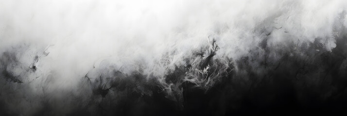 black and white image of a blotter of blurred white fog