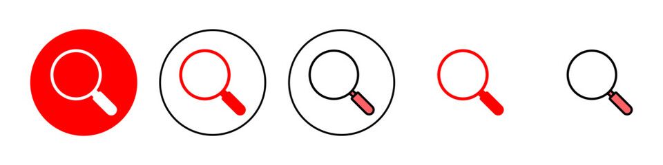 Search icon set illustration. search magnifying glass sign and symbol