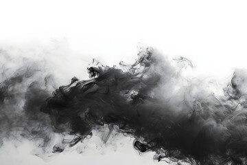 charcoal fog and smoke isolated on white