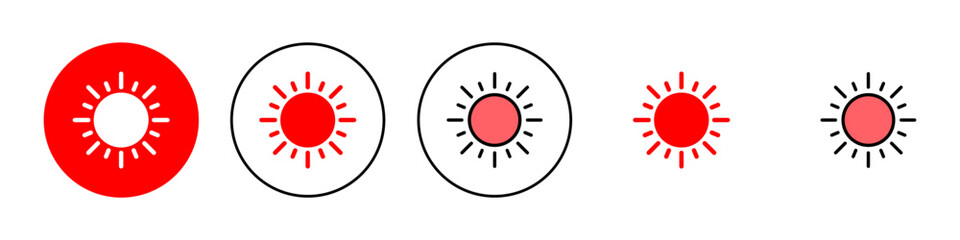 Sun icon set illustration. Brightness sign and symbol.