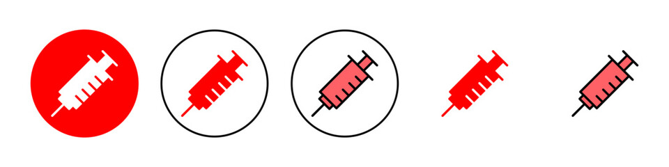 Syringe icon set illustration. injection sign and symbol. vaccine icon