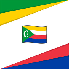 Comoros Flag Abstract Background Design Template. Comoros Independence Day Banner Social Media Post. Comoros Design