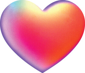 3d multicolored heart shape icon