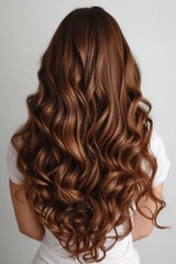 Naklejka premium Luxurious Long Wavy Hair. Generative ai