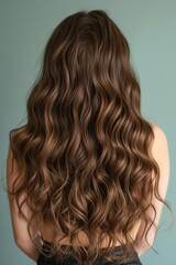 Fototapeta premium Luxurious Long Wavy Hair. Generative ai