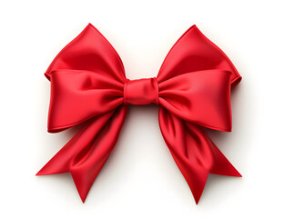 Fototapeta premium red bow isolated on a white background