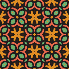 Fototapeta premium simple pattern abstract flower batik pillow carpet dress