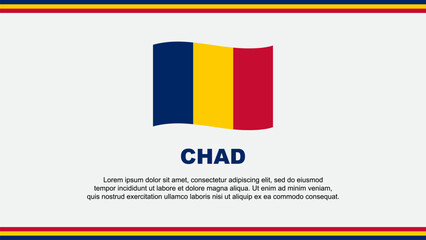 Chad Flag Abstract Background Design Template. Chad Independence Day Banner Social Media Vector Illustration. Chad Design