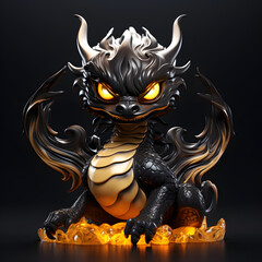 black chibi dragon