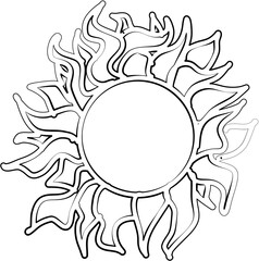 Sun symbols hand drawn. Summer icon design