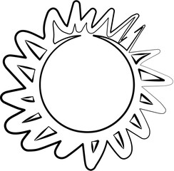 Sun symbols hand drawn. Summer icon design