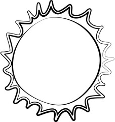 Sun symbols hand drawn. Summer icon design