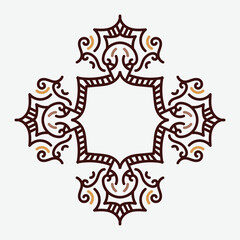 Decorative vintage frame. Vector design. floral ornament. traditional frame.