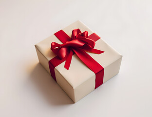 Obraz premium a gift box with a red ribbon and bow 