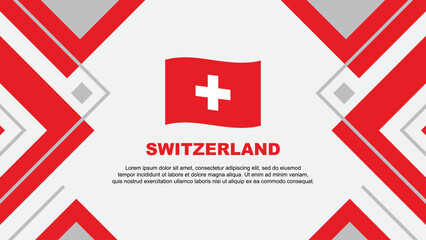Switzerland Flag Abstract Background Design Template. Switzerland Independence Day Banner Wallpaper Vector Illustration. Switzerland Illustration