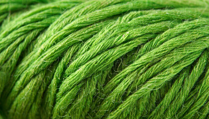 close up of green yarn