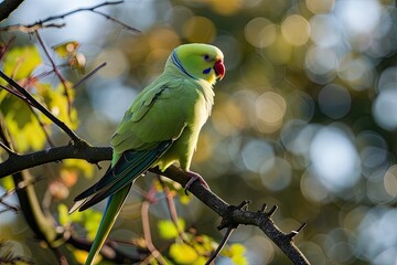 Wild and feral parrots Indian ringneck and others breed freely in Amsterdam s parks and trees
