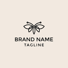 Butterfly logo. Luxury line logotype design. Universal premium butterfly symbol logotype.