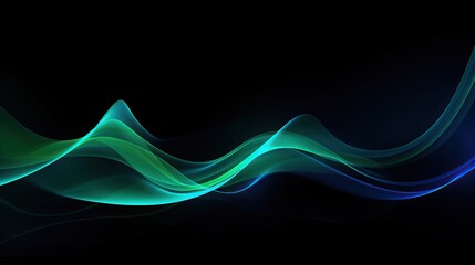 Blue green waves abstract background