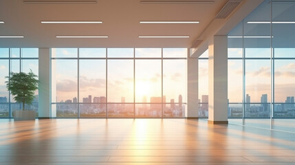 Light modern office, beautiful background. Business Work Room Concept. Beautiful professional sunlight