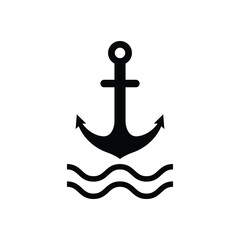 Anchor icon design template isolated illustration