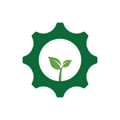 Green energy icon design template isolated illustration