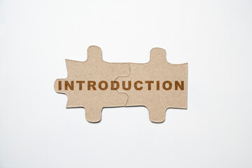 Two pieces of a jigsaw puzzle with introduction text