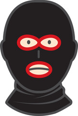 Head of a man wearing a black balaclava