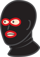 Head of a man wearing a black balaclava