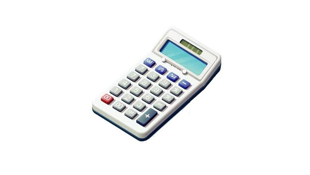 Calculator Icon of nice animated for your isometric videos easy to use with Transparent Background