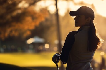 Female Golfer with Quiver.