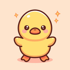 Obraz premium Vector Cute Duck Mascot cartoon