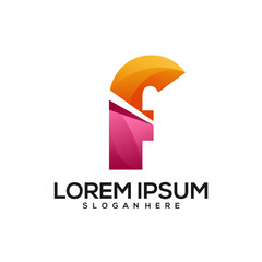 Letter design colorful gradient