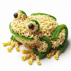 frog made from dry instant noodles - version 4