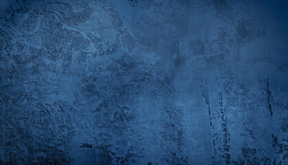 Obraz premium Beautiful Abstract Grunge Decorative Navy Blue dark stucco wall art background