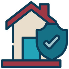 home house protection shield check filled outline