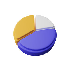 Pie chart 3d illustration