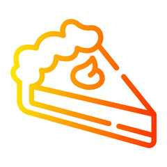 cake Line Gradient Icon