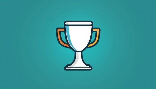 Cup Icon in Modern Flat Style Vector Graphic